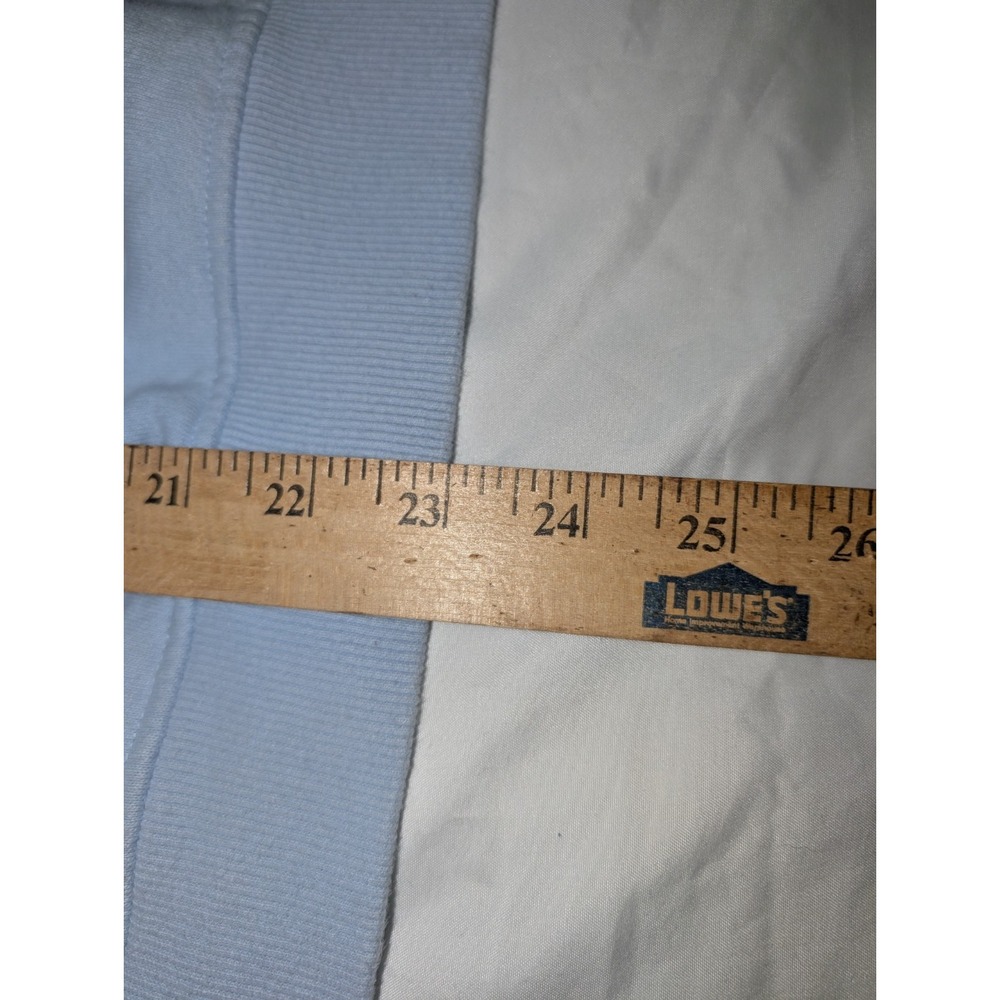 Vintage Fila Women's Large Light Blue Crewneck Sweatshirt With Stripes On Sleeve - Picture 6 of 6
